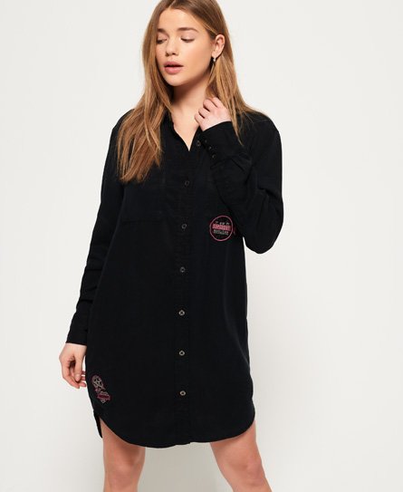 Superdry Oversized Tencel Shirt Dress Oversized Tencel Shirt Dress