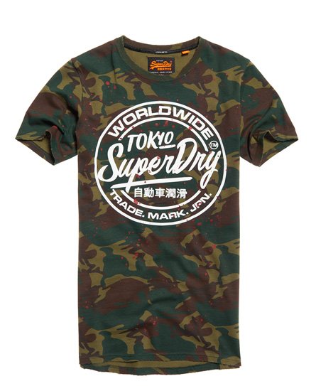 Superdry Urbanes, langes Camo T-Shirt Urbanes, langes Camo T-Shirt