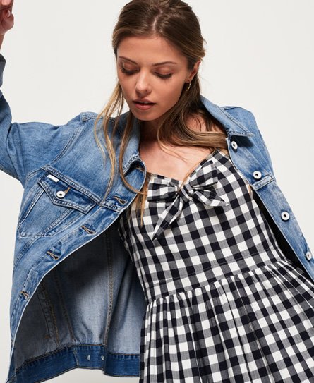 Superdry Lang denimjakke Lang denimjakke