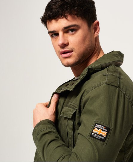superdry rookie military jacket sandstone