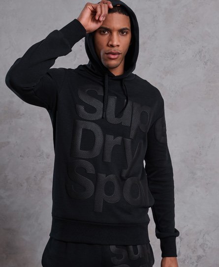 superdry crossover hoodie black