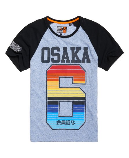 Superdry Osaka Cali Strip Raglan T-skjorte Osaka Cali Strip Raglan T-skjorte