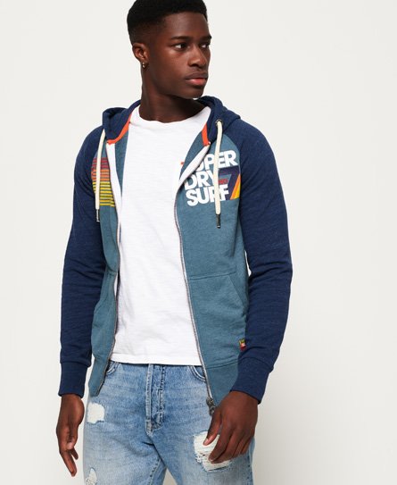 Superdry NO 7 Surf Lite Raglan Zip Hoodie NO 7 Surf Lite Raglan Zip Hoodie