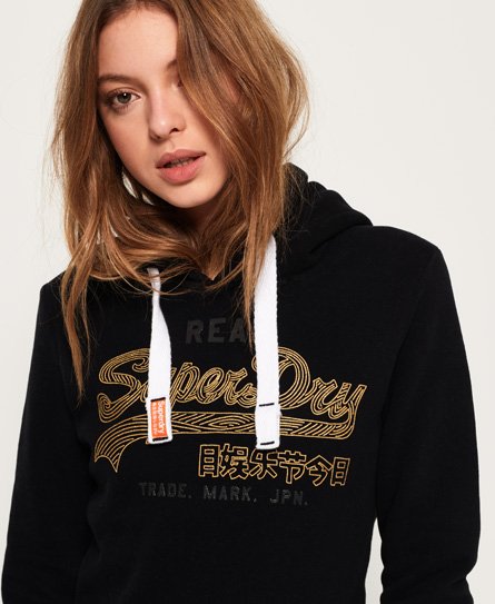 Superdry Vintage Logo Glitter Hoodie Vintage Logo Glitter Hoodie