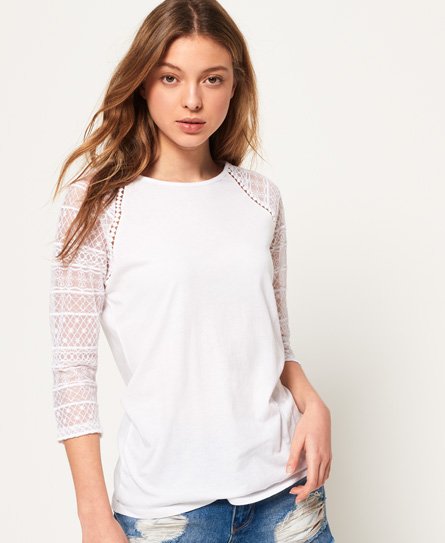 Superdry Embroidered Long Sleeve Raglan Top Embroidered Long Sleeve Raglan Top
