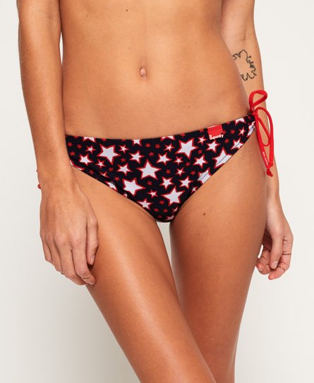Superdry Women's Pacific Star Tie Bikini Bottom Navy / Pacific Star Red