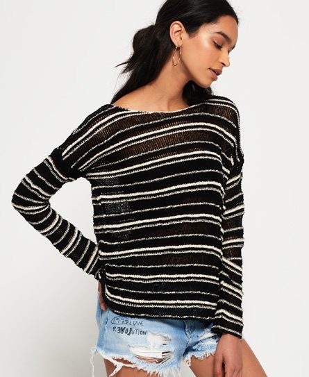 Superdry Evie Textured losvallende gebreide trui Evie Textured losvallende gebreide trui