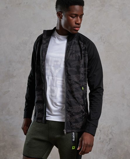 Superdry Training Stretch Hybrid Zip Through Jacket Training Stretch Hybrid Zip Through Jacket