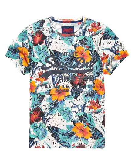 Superdry Premium Goods Hibiscus Lite-T-skjorte Premium Goods Hibiscus Lite-T-skjorte