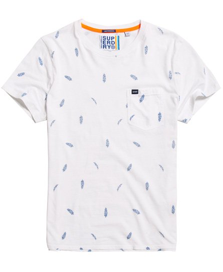 Superdry Tunn t-tröja med ficka och heltäckande tryck Tunn t-tröja med ficka och heltäckande tryck