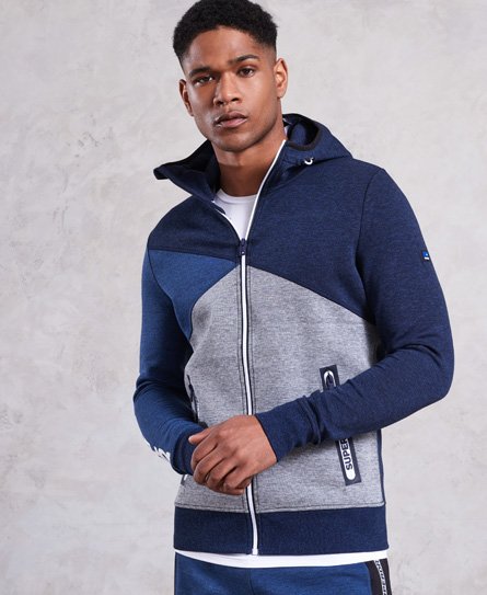 Superdry Gym Tech Spliced Zip Hoodie Gym Tech Spliced Zip Hoodie