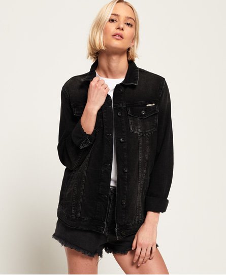 Superdry Denim Baseballjakke Denim Baseballjakke