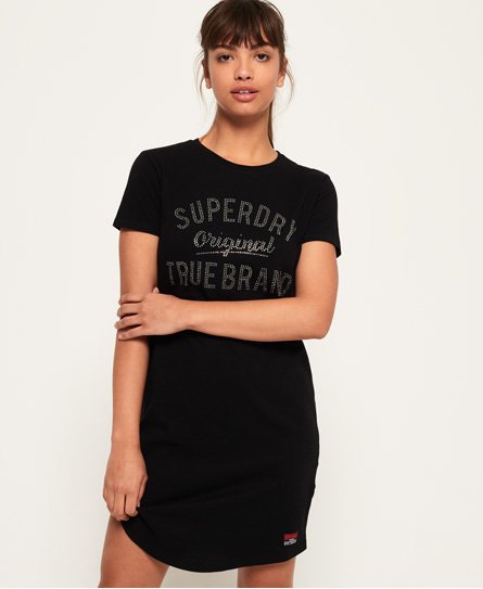 Superdry Slimfit T-shirtkjole med dekorativt logo Slimfit T-shirtkjole med dekorativt logo109849