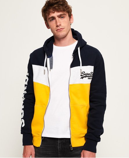 Superdry Vintage Logo Panel Zip Hoodie Vintage Logo Panel Zip Hoodie