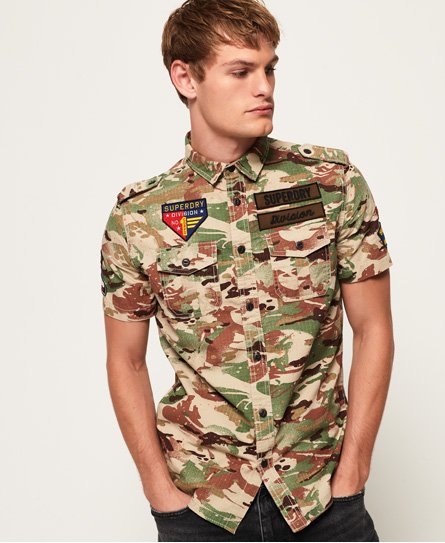 Superdry Army Tropics Short Sleeve Shirt Army Tropics Short Sleeve Shirt