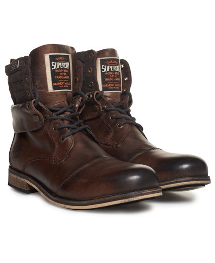 Mens - Mid Trawler Boots in Dark Brown 