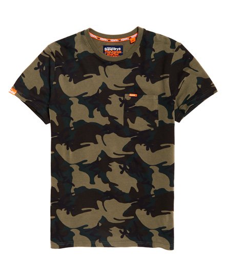 Superdry Orange Label Camo T-shirt met borstzak Orange Label Camo T-shirt met borstzak