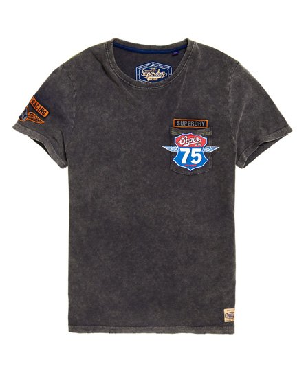 Superdry Custom Jeans-T-Shirt mit Tasche und Ziernaht Custom Jeans-T-Shirt mit Tasche und Ziernaht