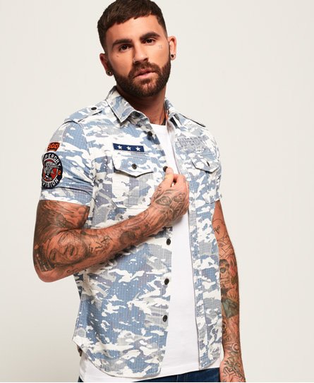 Superdry Army Tropics Short Sleeve Shirt Army Tropics Short Sleeve Shirt