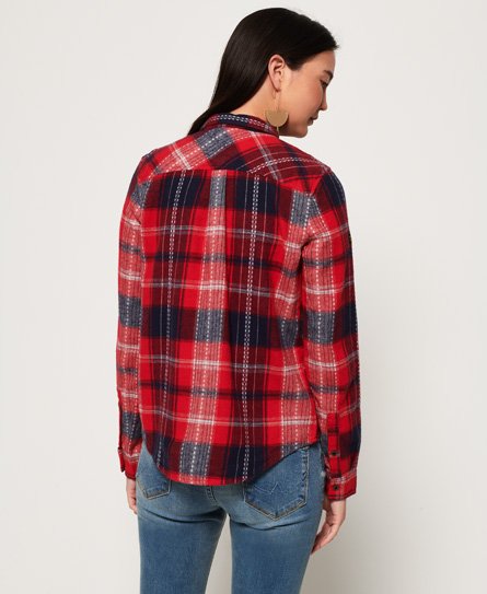 Women's Imogen Lumberjack Check Shirt in Red/navy Check