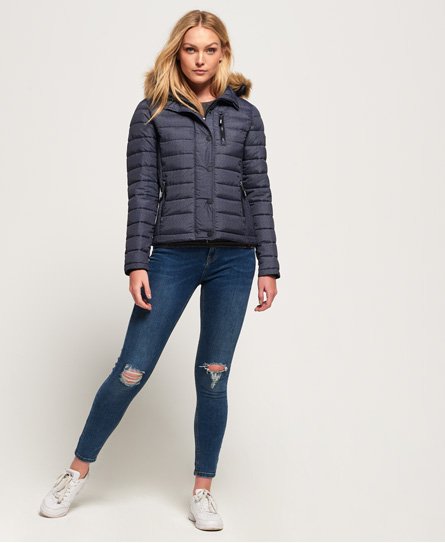 superdry fuji slim double zip hooded jacket