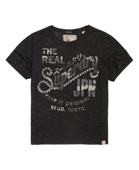 Superdry Keep It Rhinestone Boxy T skjorte Dame T skjorter Superdry Keep It Rhinestone Boxy T skjorte Dame T skjorter