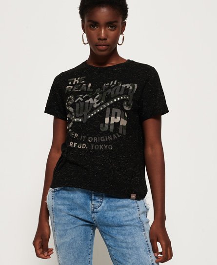 Superdry Keep It Rhinestone Boxy T-skjorte Keep It Rhinestone Boxy T-skjorte