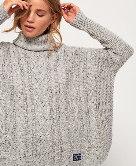 Superdry Pia Nep Cable Cape Sweater Pia Nep Cable Cape Sweater86431