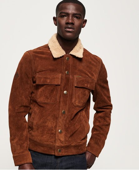Superdry Merchant Store Trucker Jacke aus Wildleder Merchant Store Trucker Jacke aus Wildleder