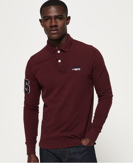 mens superdry long sleeve polo