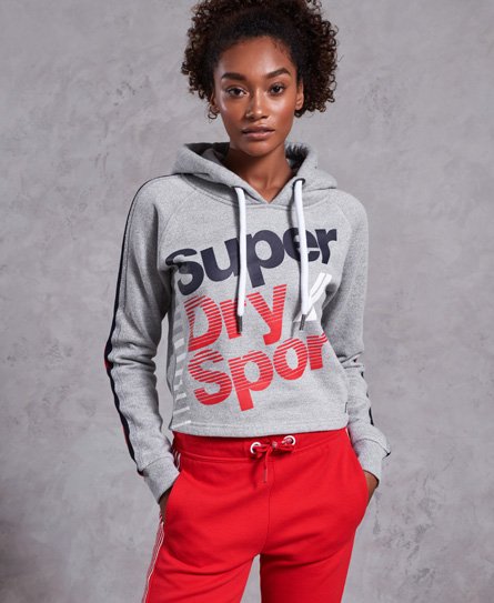 Superdry Diagonal Speed Sport Cropped Hoodie Diagonal Speed Sport Cropped Hoodie