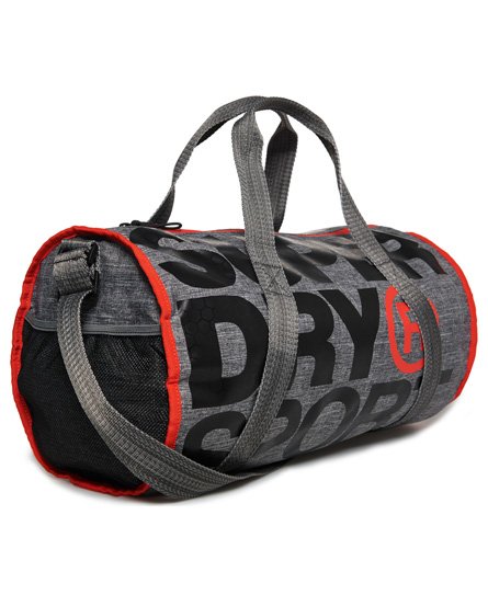 Mens - XL Sports Barrel Bag in Grey Marl | Superdry