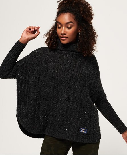 Superdry Pia Nep Cable Cape Sweater Pia Nep Cable Cape Sweater
