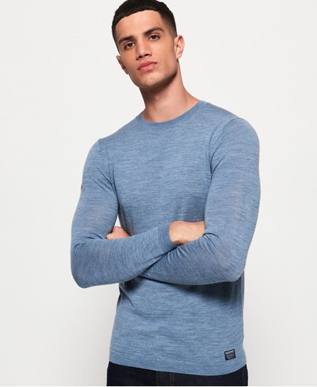 Superdry Pyöreäkauluksinen Merino-pusero Pyöreäkauluksinen Merino-pusero