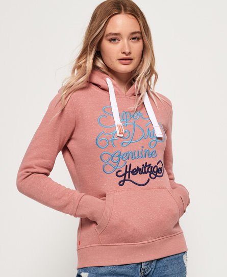 Superdry Sweat à capuche 67 brodé délavé authentique Sweat à capuche 67 brodé délavé authentique