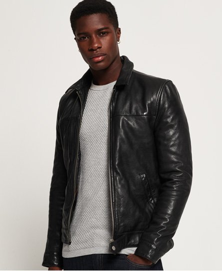 Superdry Superdry Premium Indiana Leather Jacket - Men's Mens Jackets