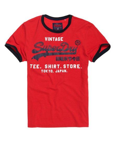 Superdry Shirt Shop Retro Ringer T-skjorte Shirt Shop Retro Ringer T-skjorte