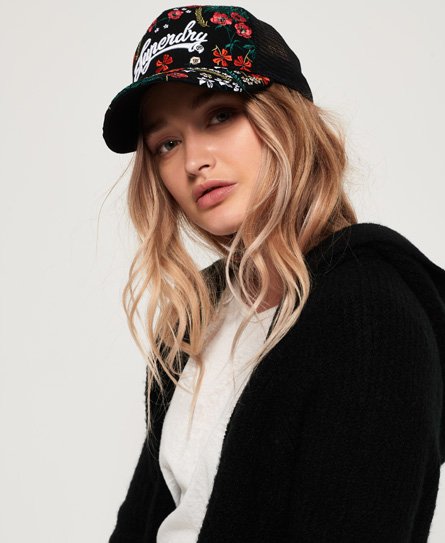 Superdry Κεντημένο Καπέλο Τζόκεϊ Trucker Κεντημένο Καπέλο Τζόκεϊ Trucker