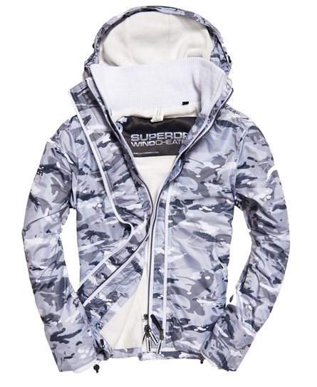Superdry Arctic Hooded Print Pop Zip SD-Windcheater-jakke Arctic Hooded Print Pop Zip SD-Windcheater-jakke