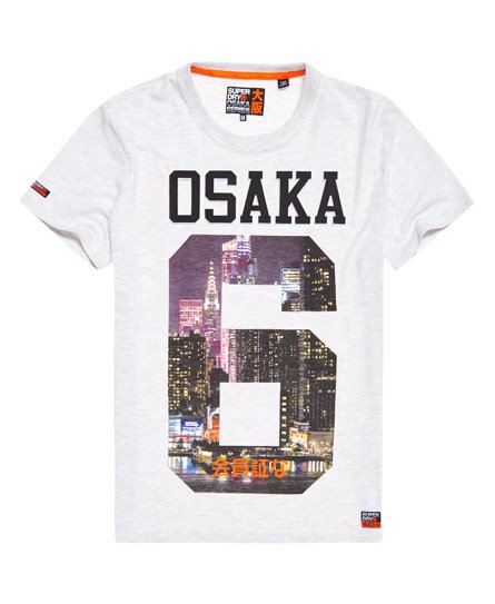 Superdry Osaka Photographic Emboss T-skjorte Osaka Photographic Emboss T-skjorte