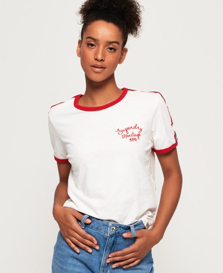 Superdry Heritage Embroidery Ringer Boxy T-Shirt Heritage Embroidery Ringer Boxy T-Shirt