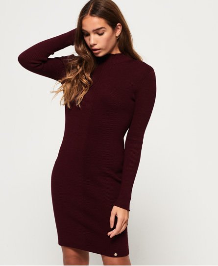 Superdry Geribde Liana Knit jurk Geribde Liana Knit jurk