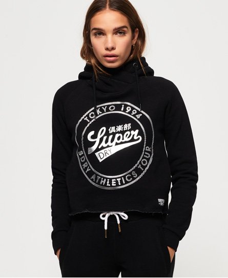 Superdry Ace Metallic Crop Hoodie Ace Metallic Crop Hoodie
