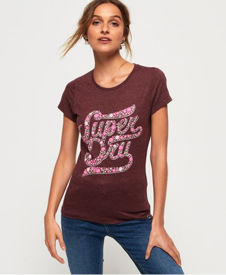 Superdry Stacker Floral Infill T-Shirt Stacker Floral Infill T-Shirt