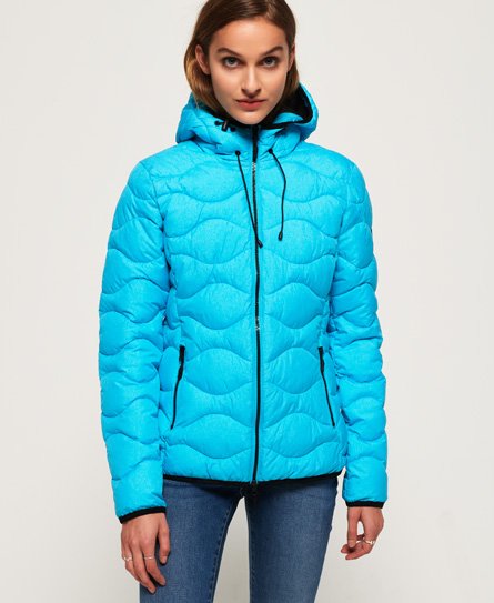 Superdry Women’s Astrae Quilt Padded Jacket Blue / Aqua - Size: 10