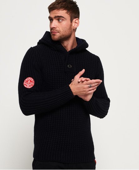 Superdry frontier hooded hot sale henley jumper