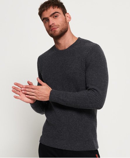 Superdry Premium Through Stitch-genser med rund hals Premium Through Stitch-genser med rund hals