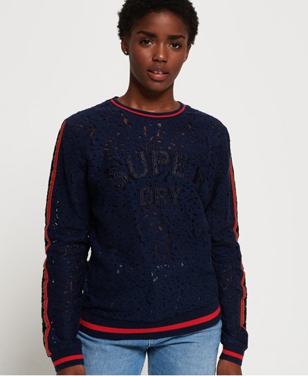 Superdry Rock Lace topp med lange ermer Dame Sale Tops Superdry Band T skjorte Dame Sale Tops