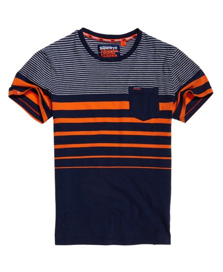 Superdry Orange Label Malibu Stripe Pocket T-Shirt Orange Label Malibu Stripe Pocket T-Shirt