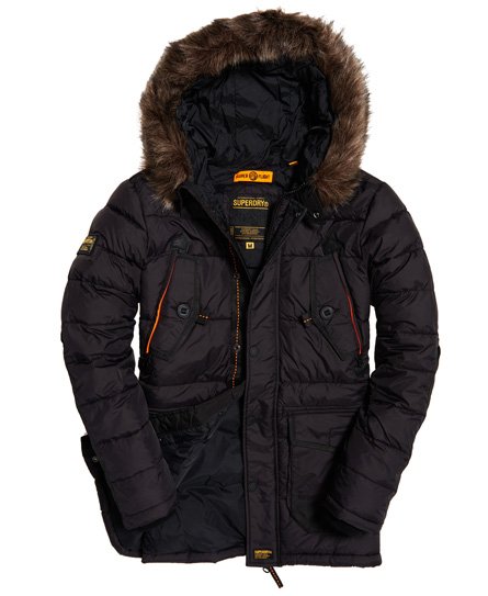 Mens - Chinook Parka Jacket in Black | Superdry